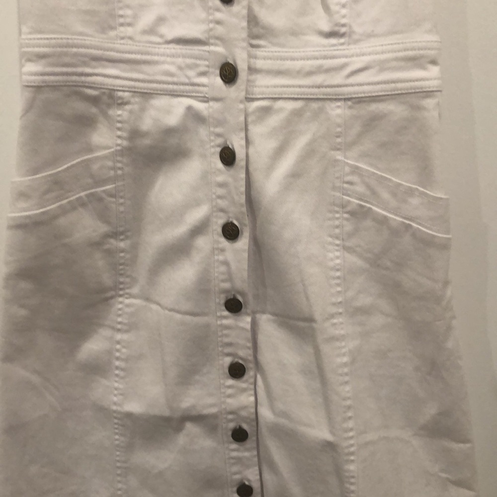 Draper James Euc White Denim Button Down Dress - image 6